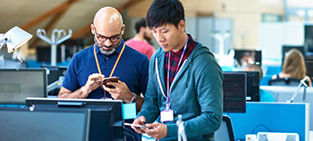 business people working on computers